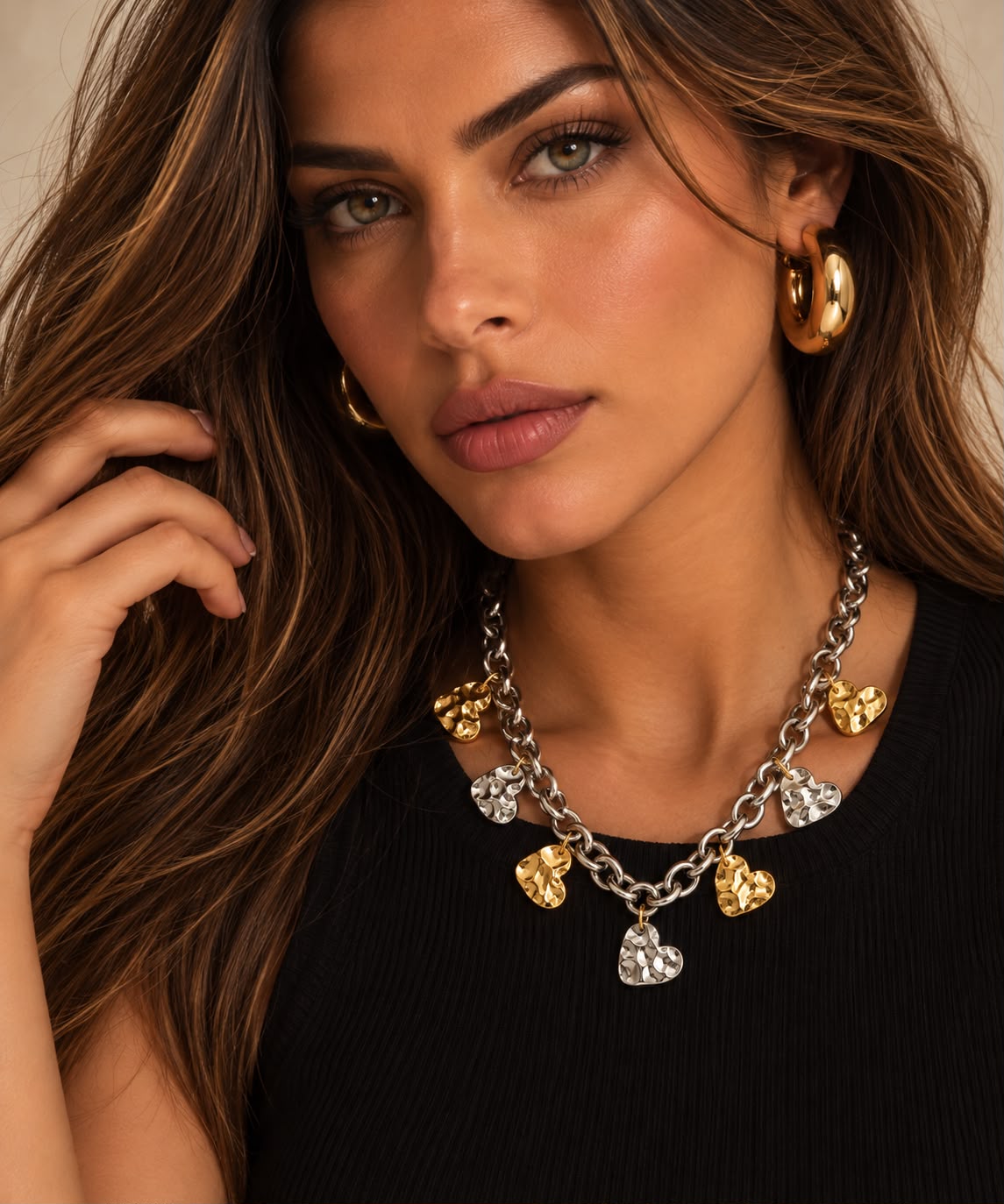 Collar corazones