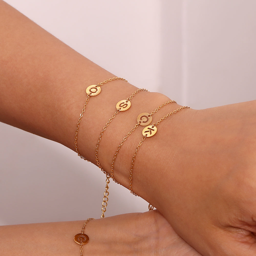 PULSERA INICIAL 18K GOLD PLATED