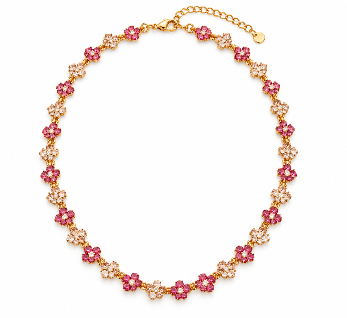 COLLAR FLORAL ROSA