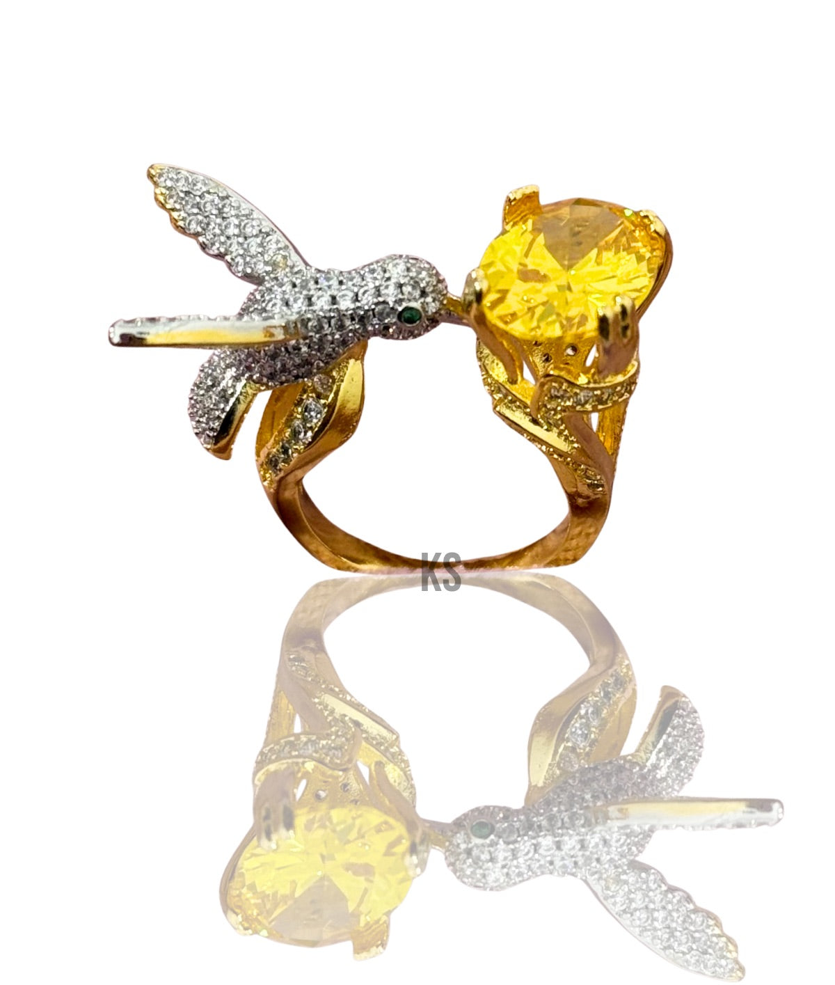 ANILLO COLOBRÍ AMARILLO