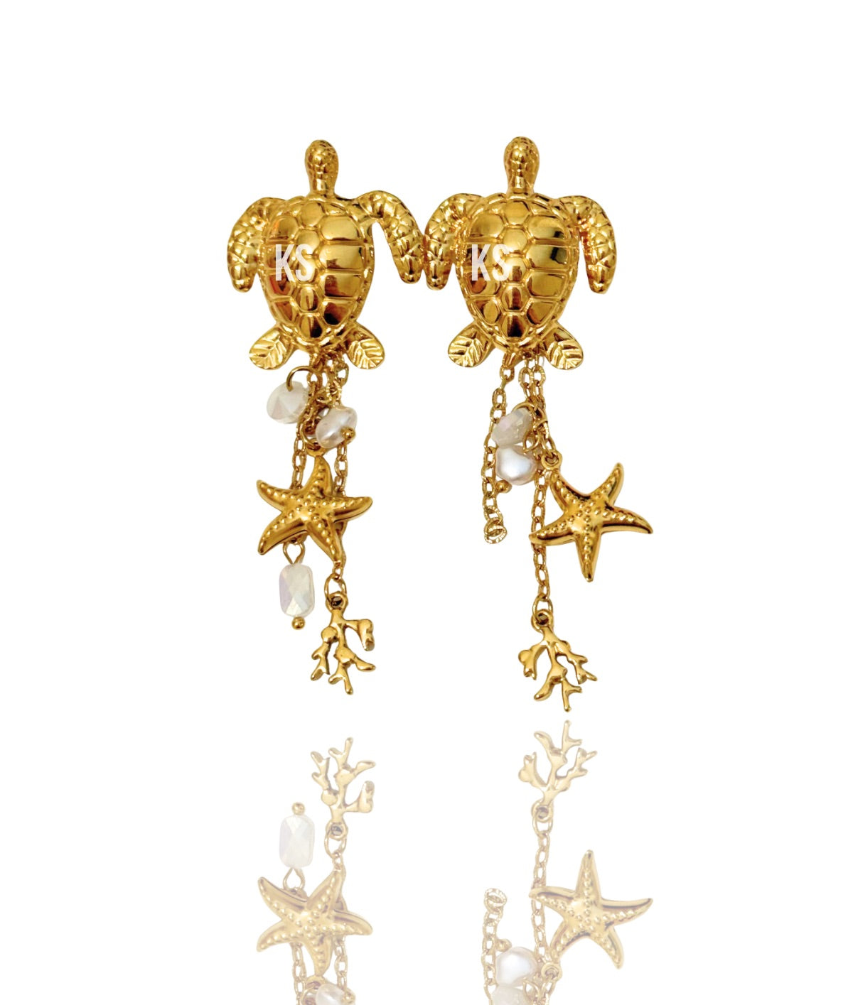 PENDIENTES ARRECIFE DORADO