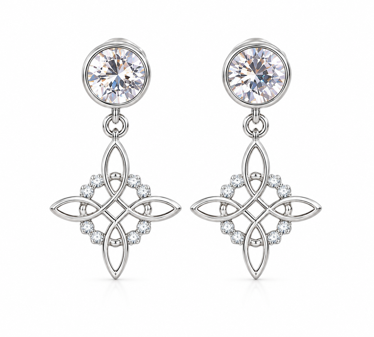 Pendientes de plata de ley