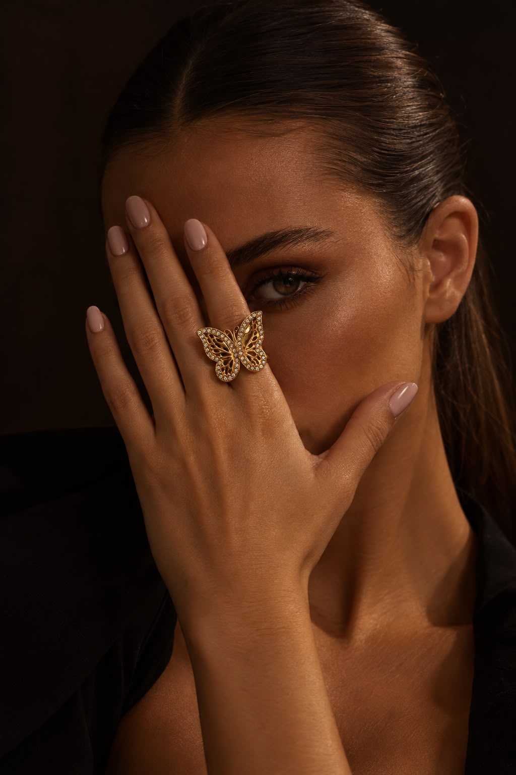 Anillo mariposa ajustable