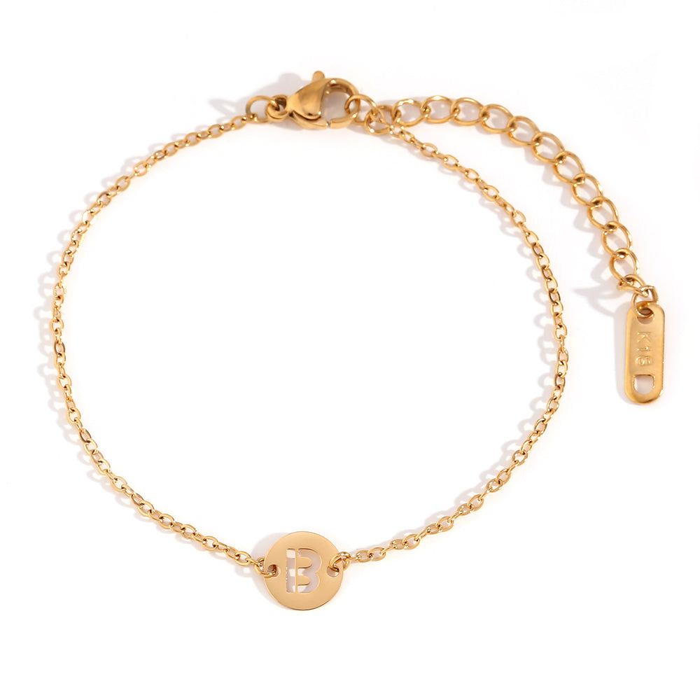 PULSERA INICIAL 18K GOLD PLATED