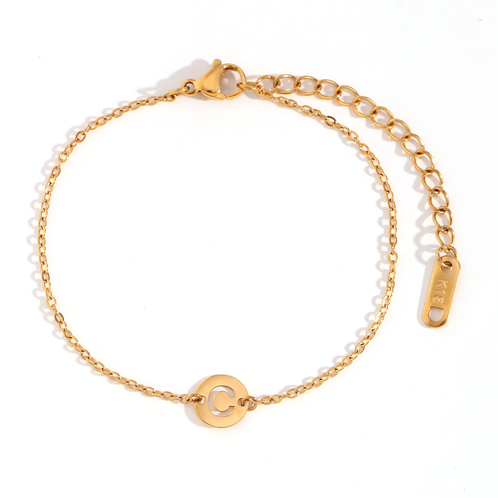 PULSERA INICIAL 18K GOLD PLATED