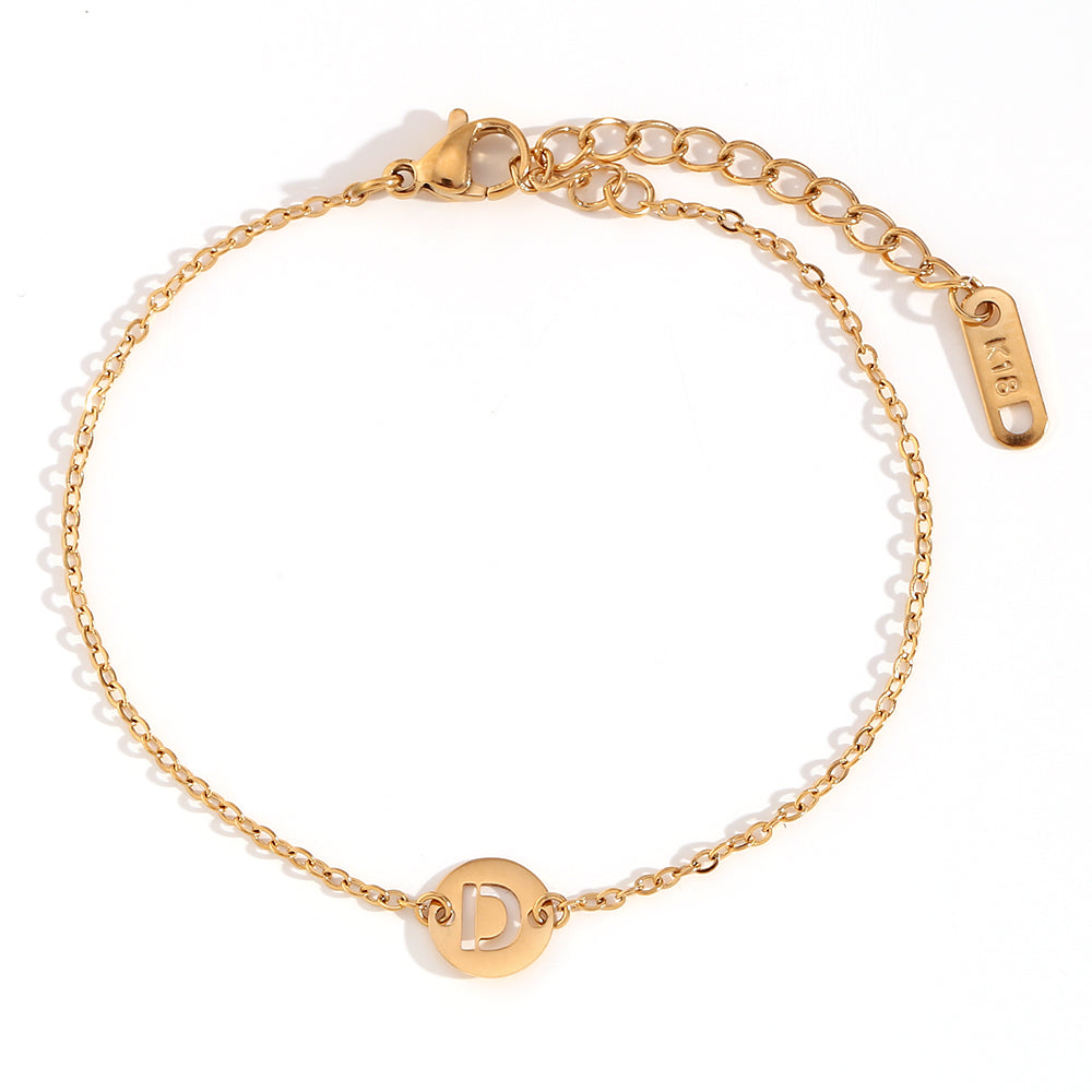 PULSERA INICIAL 18K GOLD PLATED