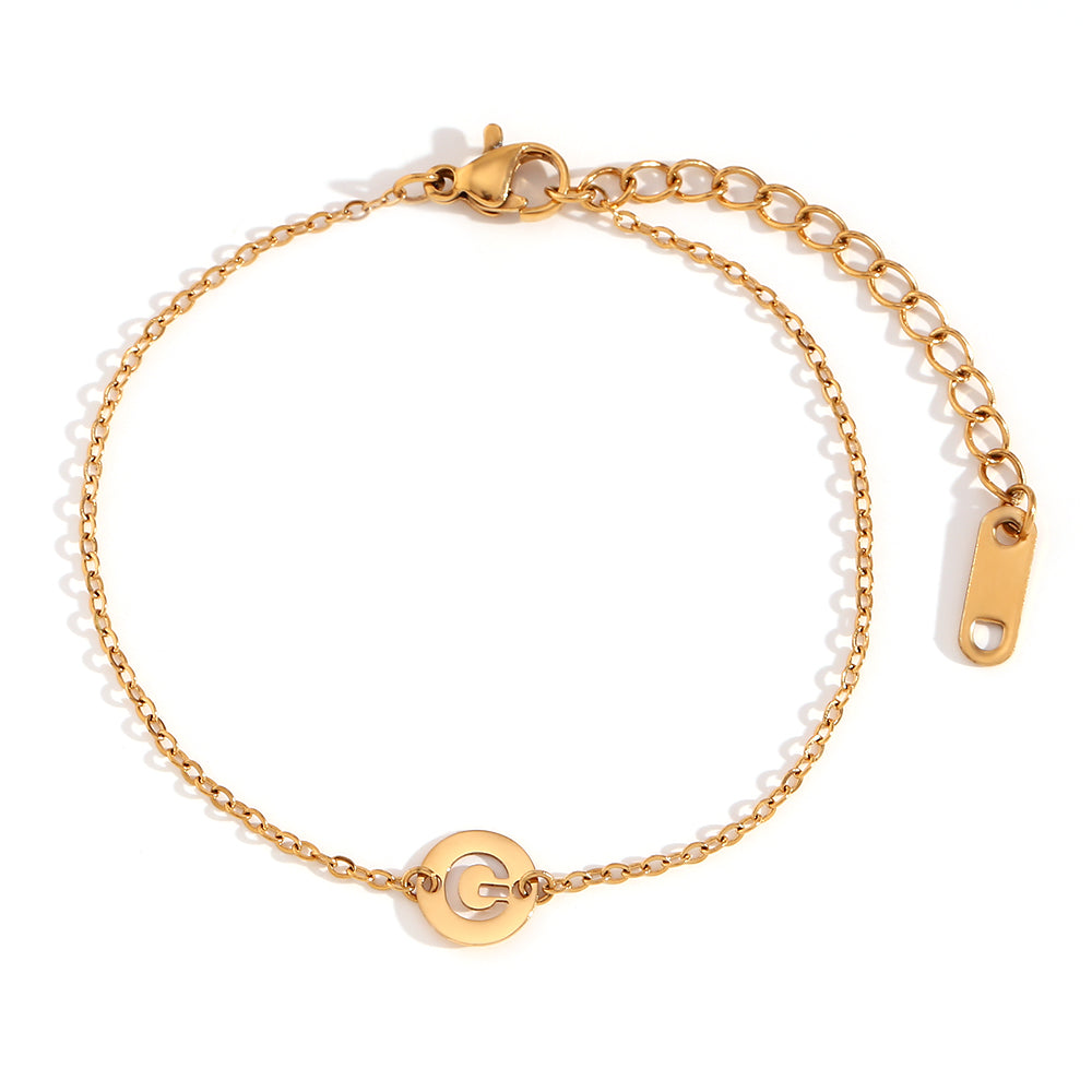 PULSERA INICIAL 18K GOLD PLATED