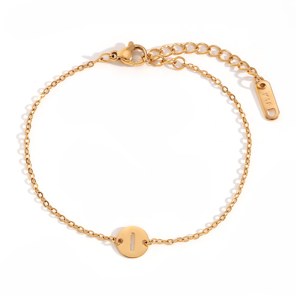 PULSERA INICIAL 18K GOLD PLATED