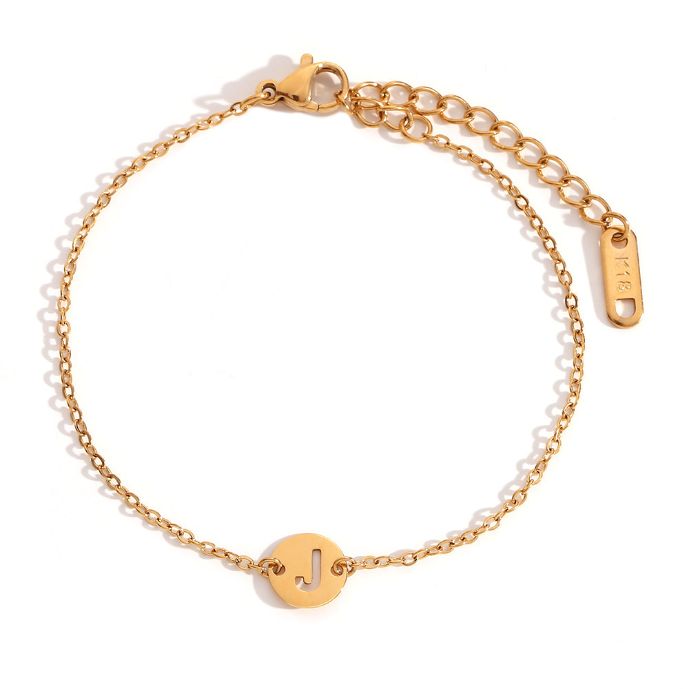 PULSERA INICIAL 18K GOLD PLATED