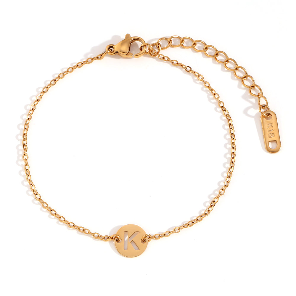 PULSERA INICIAL 18K GOLD PLATED