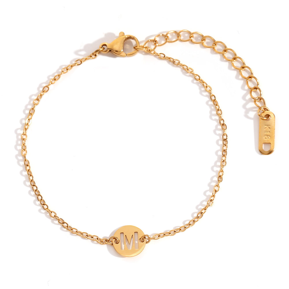 PULSERA INICIAL 18K GOLD PLATED