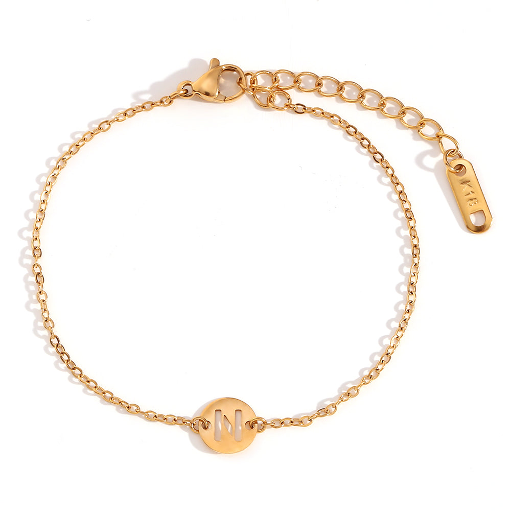 PULSERA INICIAL 18K GOLD PLATED