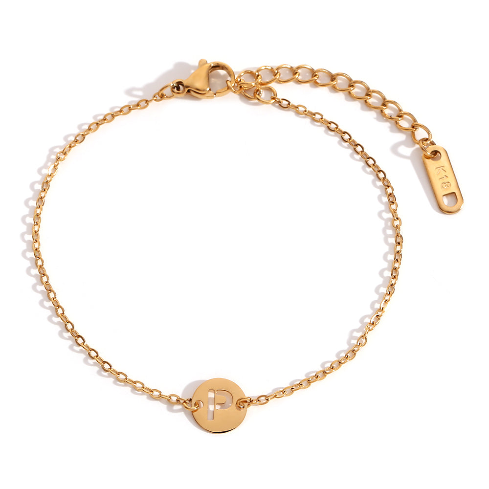 PULSERA INICIAL 18K GOLD PLATED