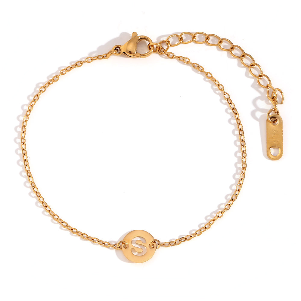 PULSERA INICIAL 18K GOLD PLATED