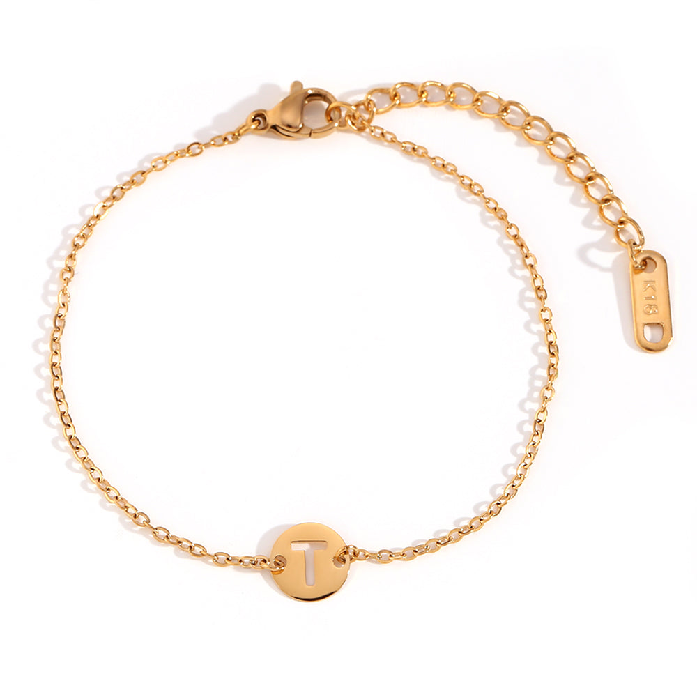 PULSERA INICIAL 18K GOLD PLATED