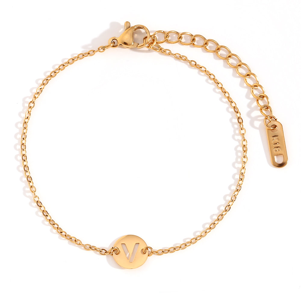 PULSERA INICIAL 18K GOLD PLATED